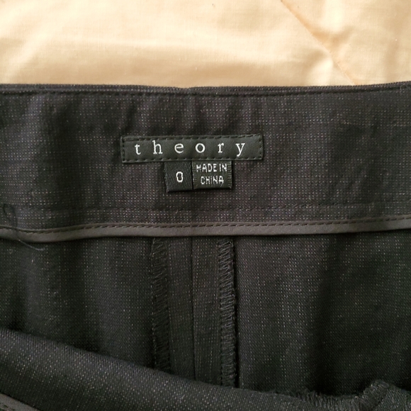 Theory Black Wool Pencil Skirt Above Knee size 0 - Picture 6 of 9